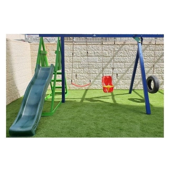 מתקן נדנדות לחצר משולב מגלשה 89189 (תוצרת שבדיה) מבית CITYSPORT