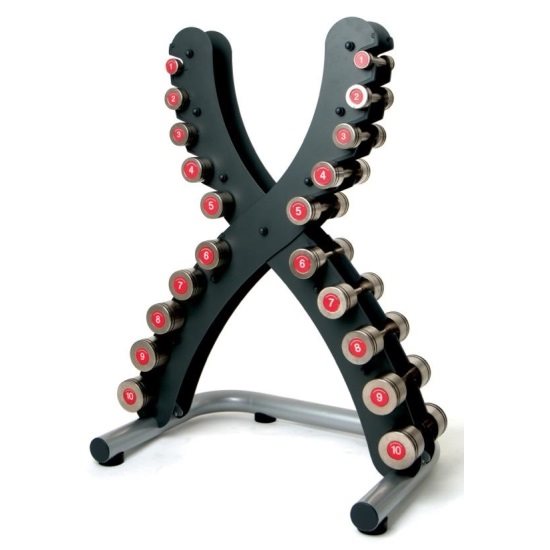 סט מעמד X עם משקולות יד פלדה