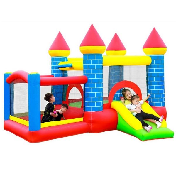 מתקן קפיצה/גלישה מתנפח 62064 כולל בריכת כדורים וחישוק כדורסל JUMPER