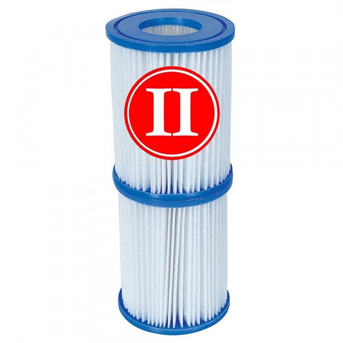 זוג פילטרים II (באורך 13.3 ס";מ, קוטר 10.4 ס";מ כל אחד) למשאבת הבריכה BESTWAY 58094