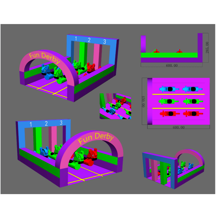 מתנפח דרבי סוסים 125846 מבית CITYSPORT