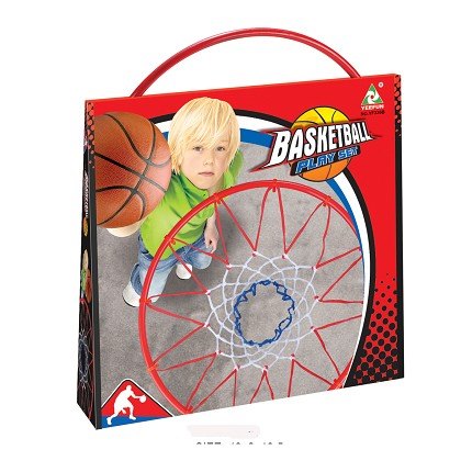 חישוק כדורסל עם כדור ומשאבה לניפוח מבית CITYSPORT EN