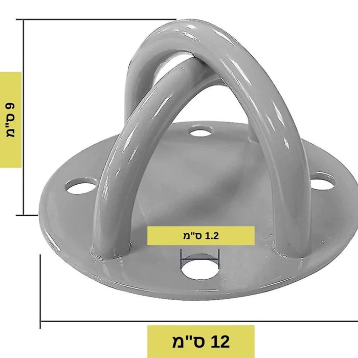 מתקן קיבוע לקיר לרצועות אימון - בעל 4 חורים 100449 מבית CITYSPORT
