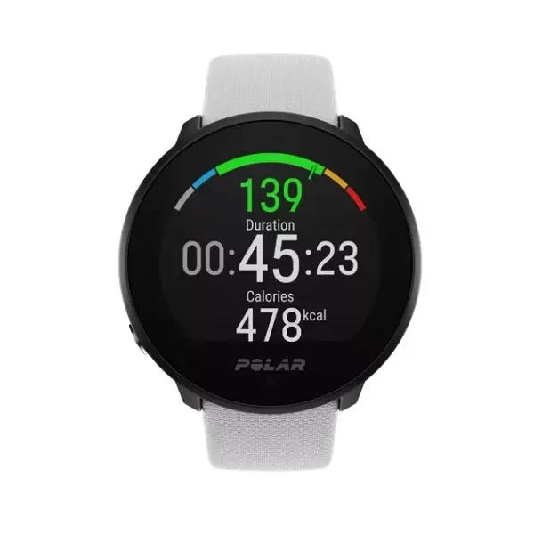 שעון ספורט חכם 251312 דגם UNITE עם ניטור דופק, שינה ופעילות 24/7, בצבע לבן מבית POLAR