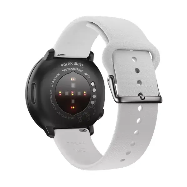 שעון ספורט חכם 251312 דגם UNITE עם ניטור דופק, שינה ופעילות 24/7, בצבע לבן מבית POLAR