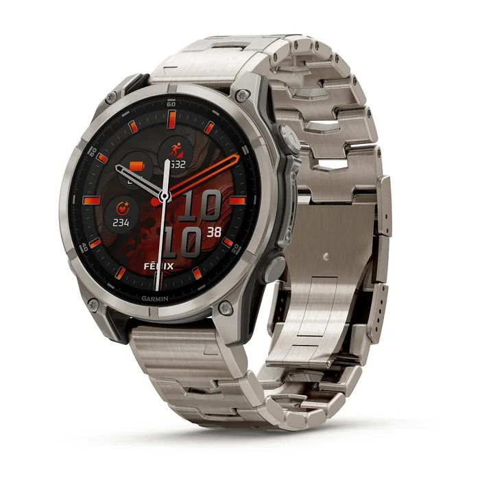 שעון ספורט חכם 261644 דגם f?nix® 8 AMOLED Sapphire TITANIUM בקוטר 47 מ";מ בית GARMIN