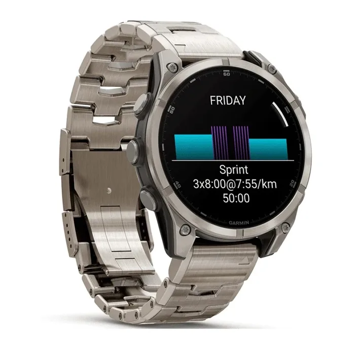 שעון ספורט חכם 261644 דגם f?nix® 8 AMOLED Sapphire TITANIUM בקוטר 47 מ";מ בית GARMIN