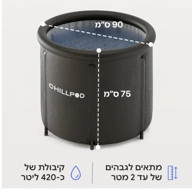 אמבטיית קרח מבודדת קור 261845 דגם CHILLPOD מבית CHILLPOD -