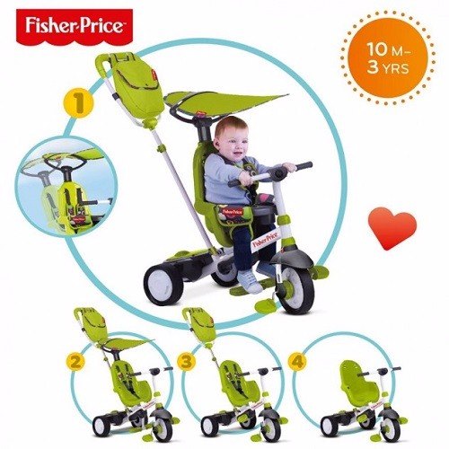 תלת אופן 4 שלבים עם מצב שכיבה Fisher Price כריזמה