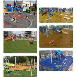 משטח דשא בטיחותי תפור 251205 הדמיה מסדרת COLORPLAY