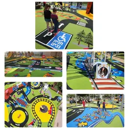 משטח דשא סינטטי תפור 251207 בעיצוב אורבני ובהתאמה אישית מסדרת COLORPLAY