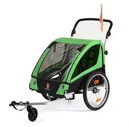 עגלת תינוק נגררת לאופניים 251283 עם גלגל הקדמי מבית CITYSPORT